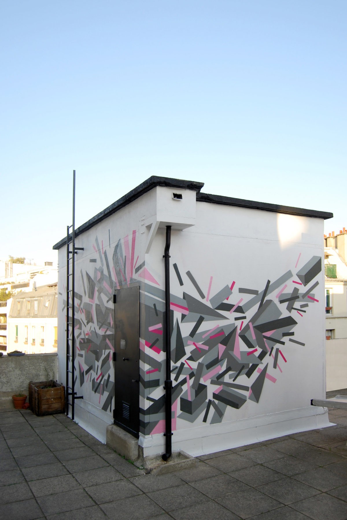 www.bold-design.fr - atelier sur les toits - vue exterieure / fresque - photo bold-design