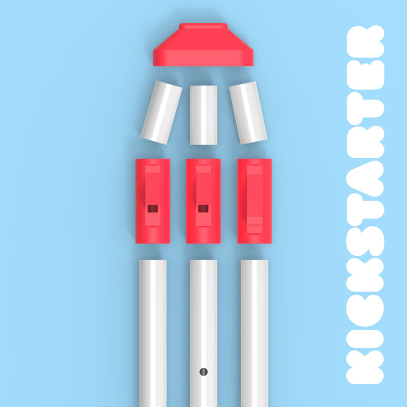 Nicolas Bras et ses modular flutes accompagnées par bold-design sur kickstarter pour la création de son atelier de fabrication